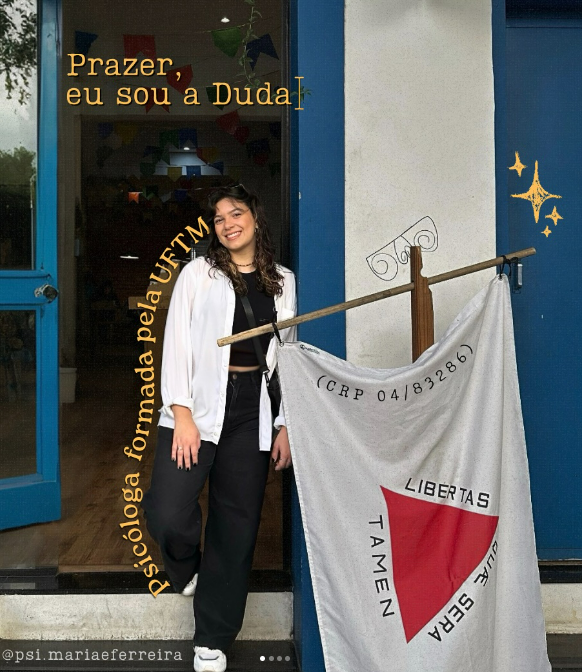 Maria Eduarda Ferreira, psicóloga formada pela UFTM